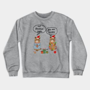 Christmas Cat Friends Crewneck Sweatshirt